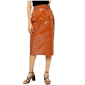 $5 Fix-It Topshop Vinyl Midi Skirt